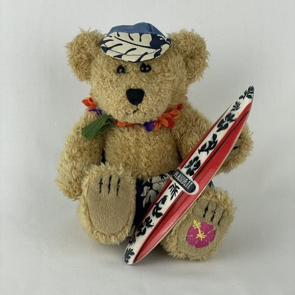 Vtg Hawaiian Collectibles Keikiokekai/Haunani Surfer Boy Girl 7" Plush w/Boards - Picture 3 of 10